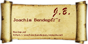 Joachim Bendegúz névjegykártya