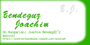 bendeguz joachim business card